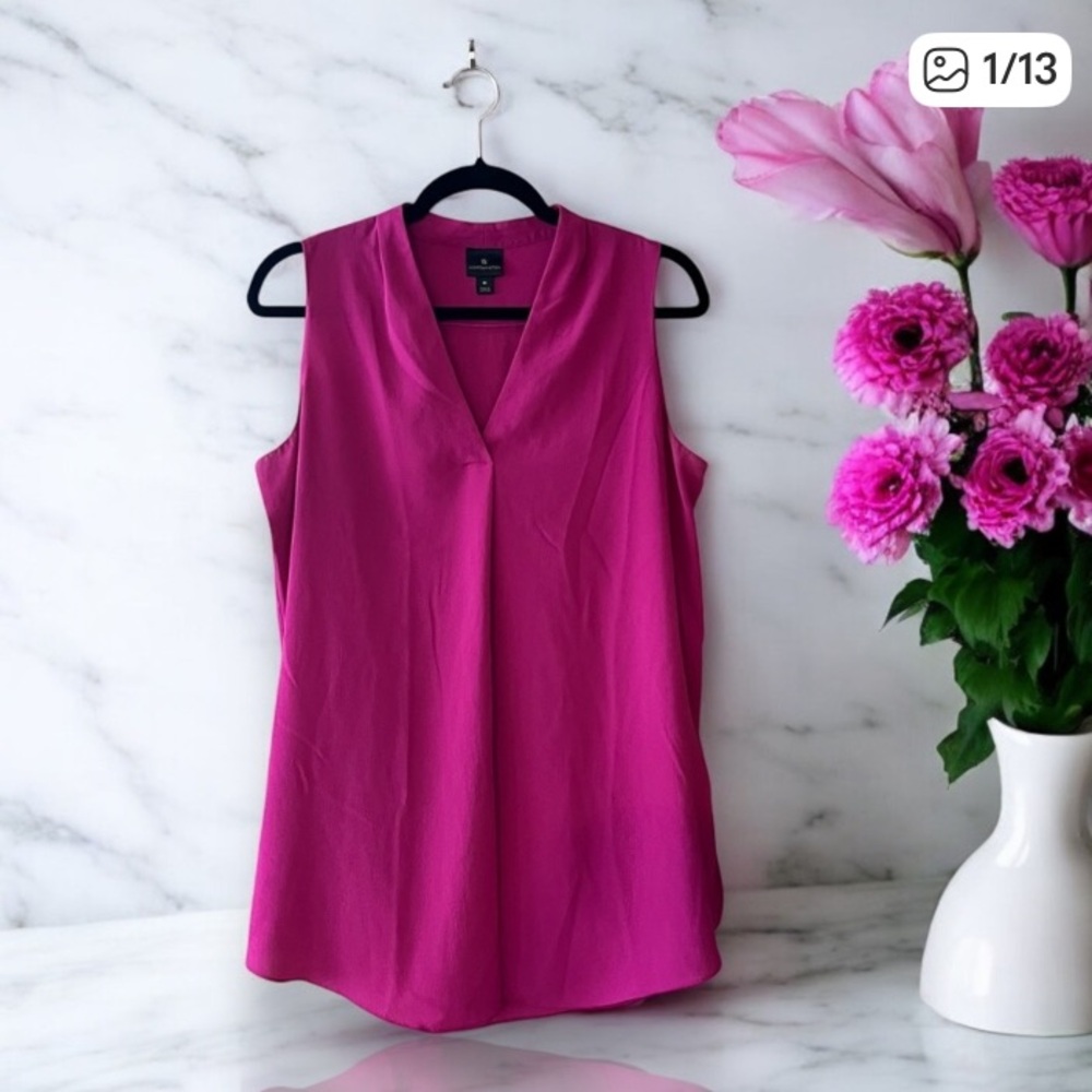 Worthington Magenta Pink Sleeveless Top